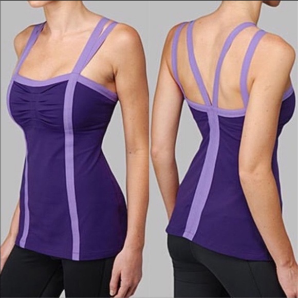 lululemon athletica Tops - Lululemon Purple Lavender Strap Built In Bra Tank Top Women’s 6